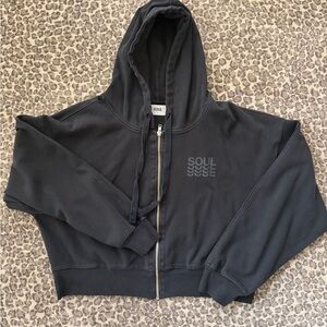 SoulCycle Black Hoodie Jacket size Large L🖤🖤K!